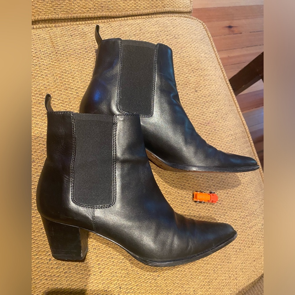 Vintage Michael Kors Collection runway black ankle chelsea cowgirl booties